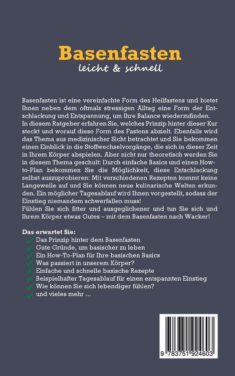Produktbild: Basenfasten - leicht & schnell: Schritt f&uuml;r Schritt den S&auml;ure-Basen-Haushalt ausgleichen, gesund ents&auml;uern und lebendiger f&uuml;hlen