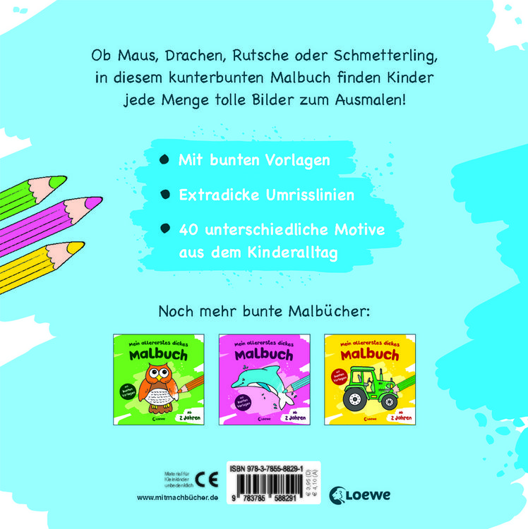 Produktbild: Mein allererstes dickes Malbuch (Badeente)