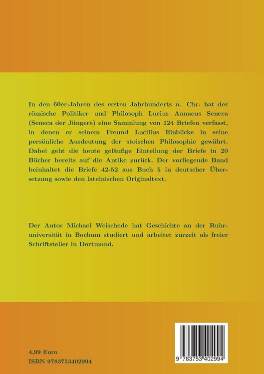 Produktbild: Seneca - Epistulae morales ad Lucilium - Liber V Epistulae XLII-LII