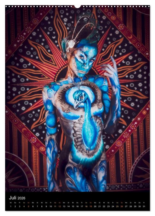 Produktbild: Klangk&ouml;rper - Bodypainting Adventures (hochwertiger Premium Wandkalender 2026 DIN A2 hoch), Kunstdruck in Hochglanz