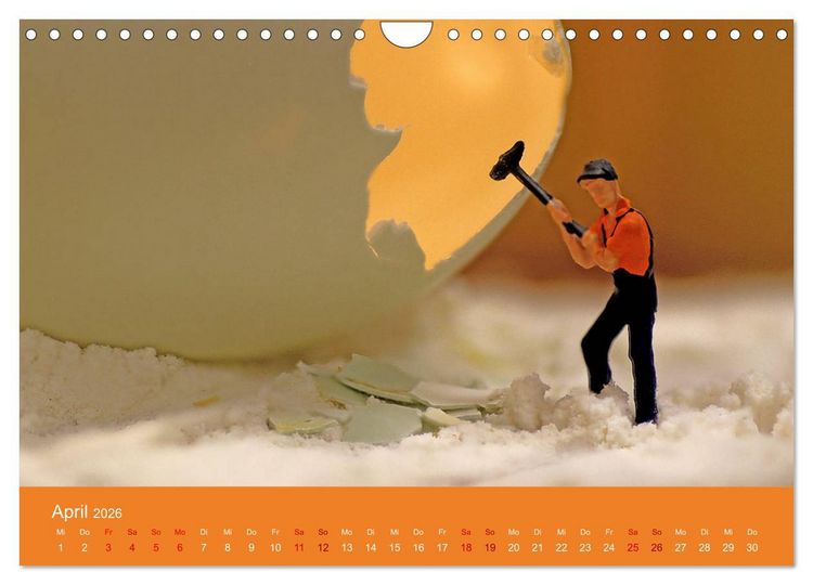 Produktbild: Miniaturen - Klein ganz gro&szlig; (Wandkalender 2026 DIN A4 quer), CALVENDO Monatskalender