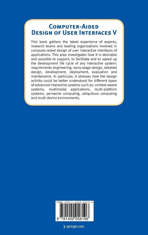 Produktbild: Computer-Aided Design of User Interfaces V