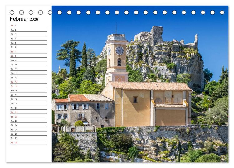 Produktbild: C&Ocirc;TE D&rsquo;AZUR Bezaubernde Orte (Tischkalender 2026 DIN A5 quer), CALVENDO Monatskalender