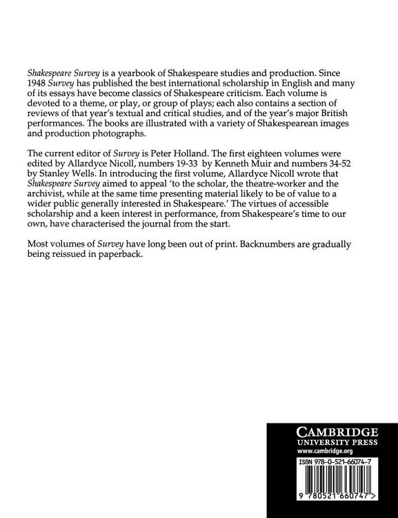 Produktbild: Shakespeare Survey