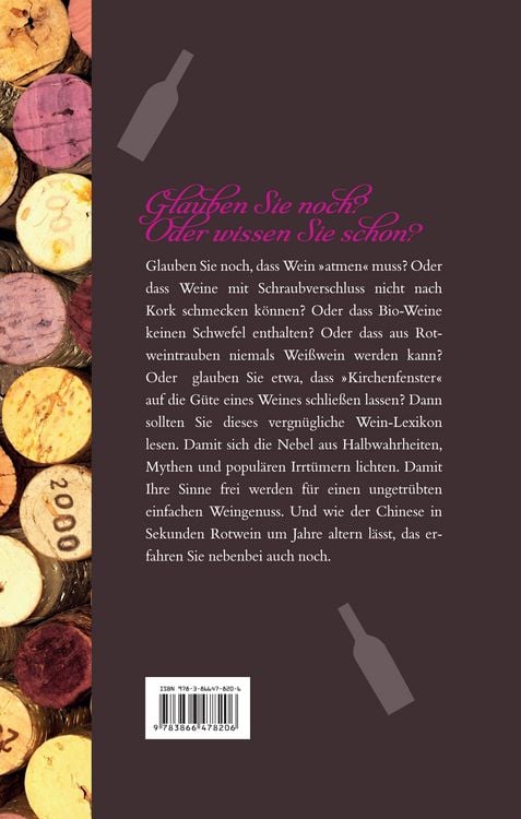 Produktbild: Popul&auml;re Wein-Irrt&uuml;mer. Ein unterhaltsames Lexikon