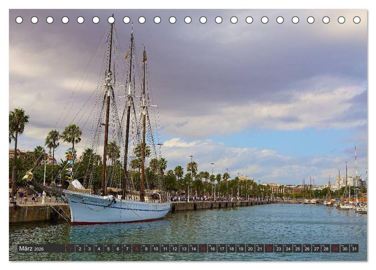 Produktbild: Barcelona Impressionen (Tischkalender 2026 DIN A5 quer), CALVENDO Monatskalender