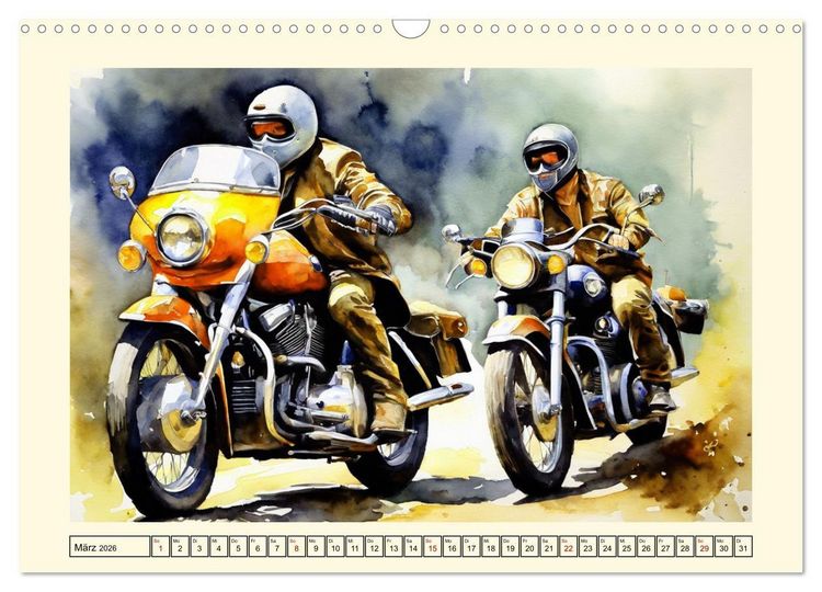 Produktbild: Sehnsucht Motorradfahren (Wandkalender 2026 DIN A3 quer), CALVENDO Monatskalender
