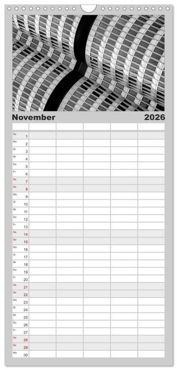 Produktbild: Familienplaner 2026 - Architektur - Fassaden im Detail 2026 mit 5 Spalten (Wandkalender, 21 x 45 cm) CALVENDO
