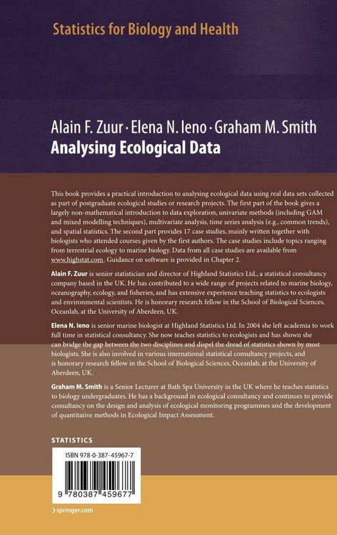 Produktbild: Analyzing Ecological Data