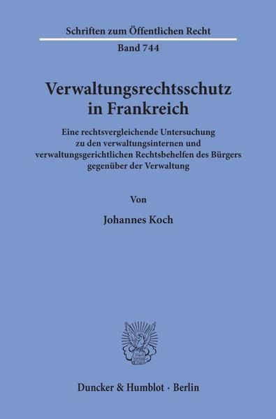 Produktbild: Verwaltungsrechtsschutz in Frankreich.