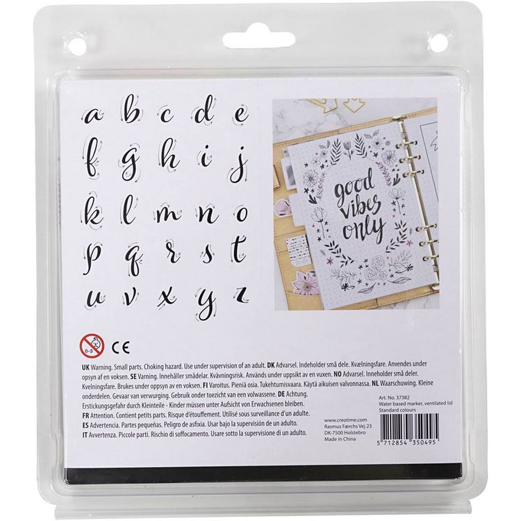 Produktbild: Creativ Company Sketch Marker, Strichst&auml;rke 1+2-5 mm, Standard-Farben, 12 Stk