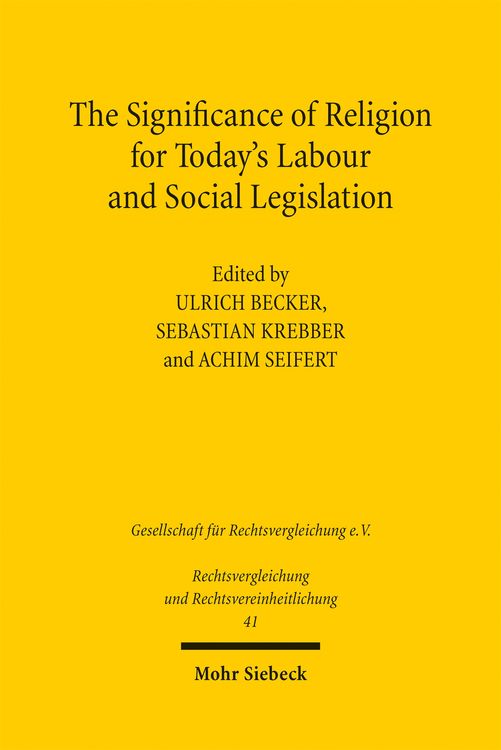 Produktbild: The Significance of Religion for Today's Labour and Social Legislation