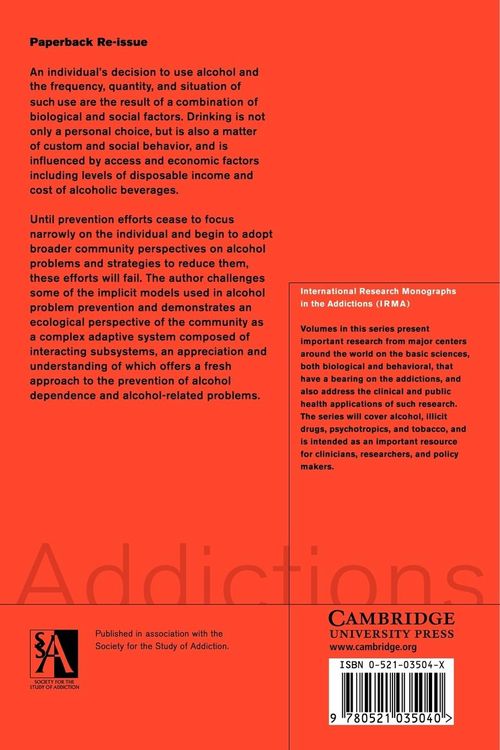 Produktbild: Alcohol and the Community