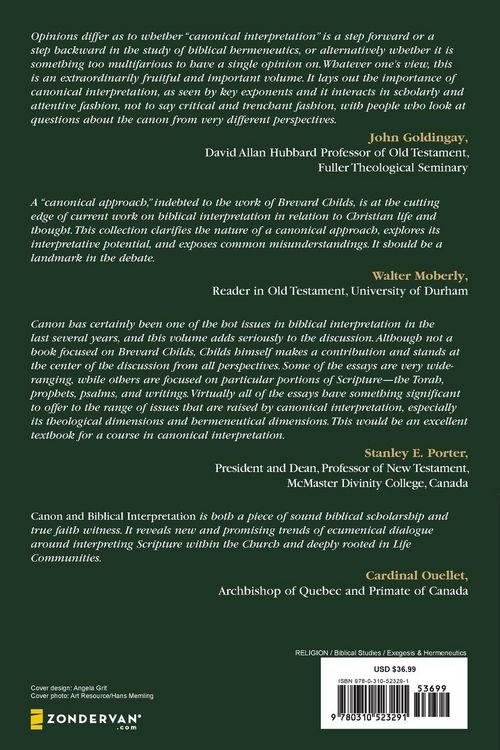 Produktbild: A Canon and Biblical Interpretation