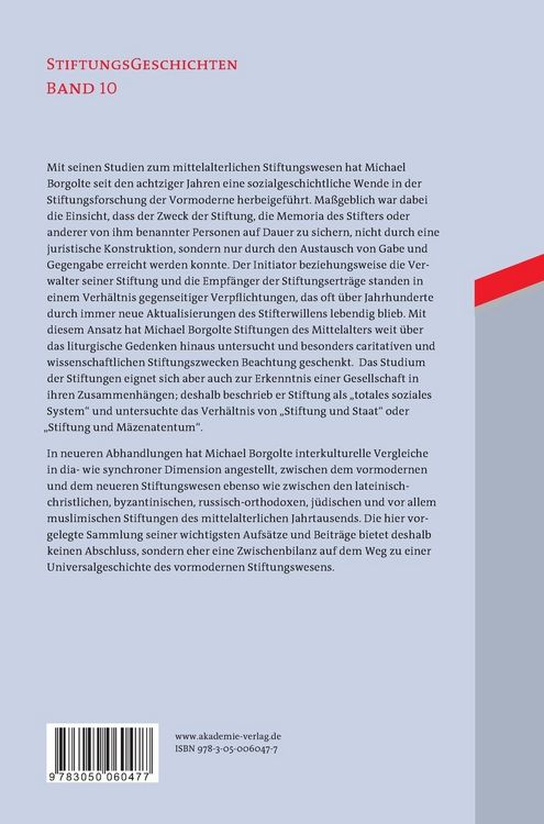 Produktbild: Stiftung und Memoria