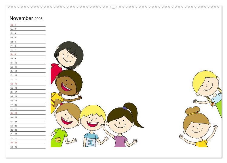 Produktbild: Der Kinderkalender (hochwertiger Premium Wandkalender 2026 DIN A2 quer), Kunstdruck in Hochglanz