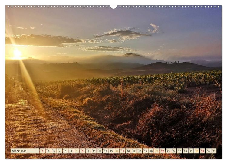 Produktbild: Buen Camino - pilgern auf dem Jakobsweg - Camino Franc&eacute;s (hochwertiger Premium Wandkalender 2026 DIN A2 quer), Kunstdruck in Hochglanz