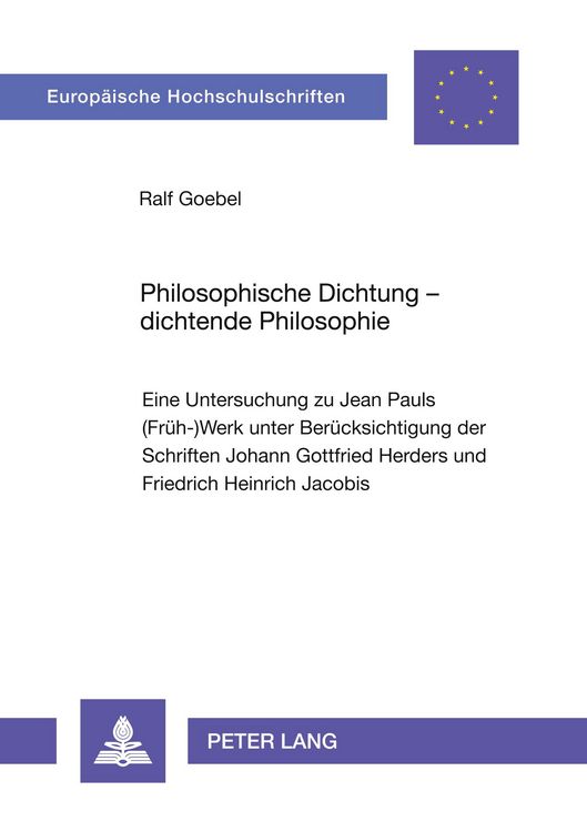 Produktbild: Philosophische Dichtung - dichtende Philosophie