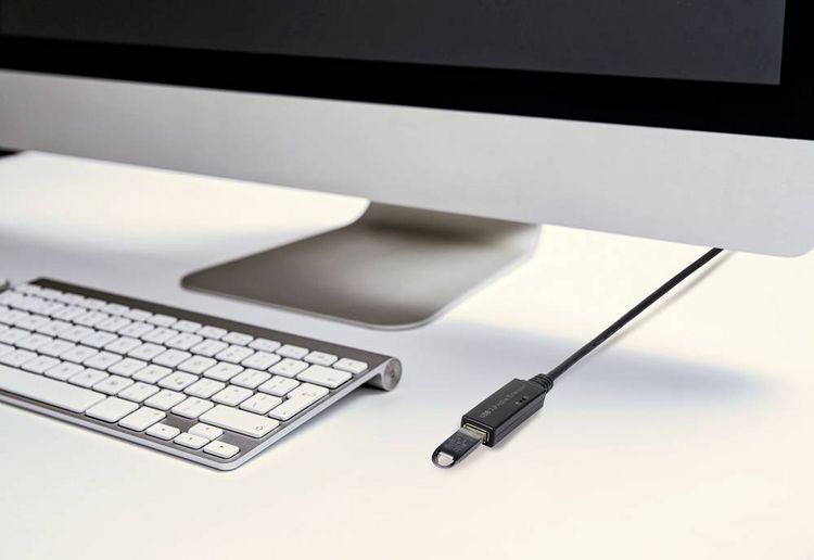 Produktbild: Renkforce USB-Kabel USB 3.2 Gen1 USB-C&reg; Stecker, USB-A Buchse 5.00 m Schwarz Aktiv mit Signalverst&auml;rkung, mit OTG-Funktion RF-5231962