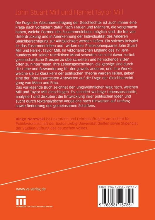 Produktbild: John Stuart Mill und Harriet Taylor Mill