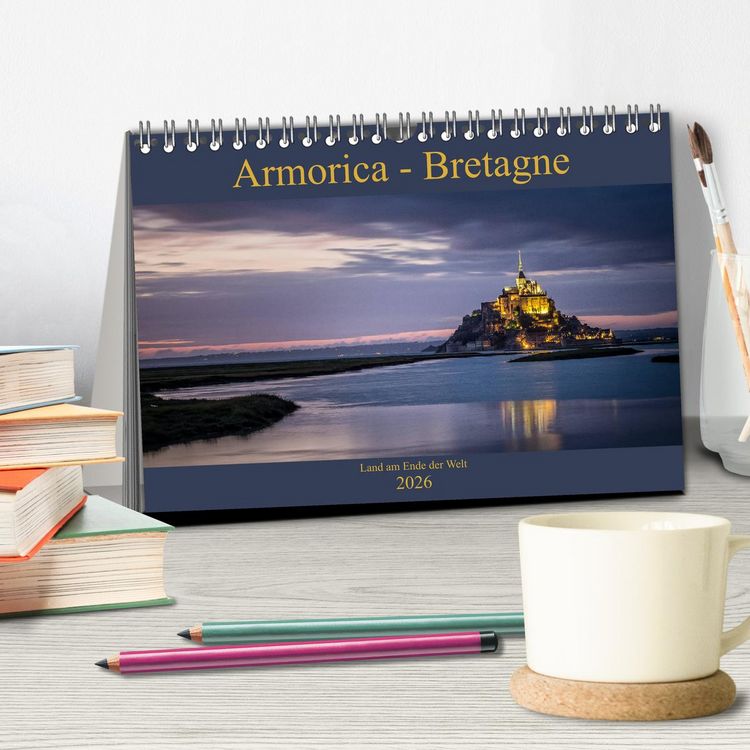 Produktbild: Armorica - Bretagne, Land am Ende der Welt (Tischkalender 2026 DIN A5 quer), CALVENDO Monatskalender