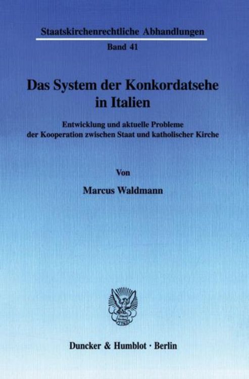 Bild vom Artikel Das System der Konkordatsehe in Italien. vom Autor Marcus Waldmann