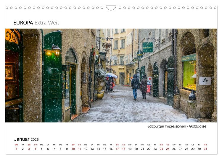 Produktbild: Salzburger Impressionen - Panoramabilder (Wandkalender 2026 DIN A3 quer), CALVENDO Monatskalender