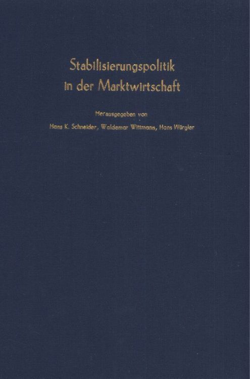 Produktbild: Stabilisierungspolitik in der Marktwirtschaft.