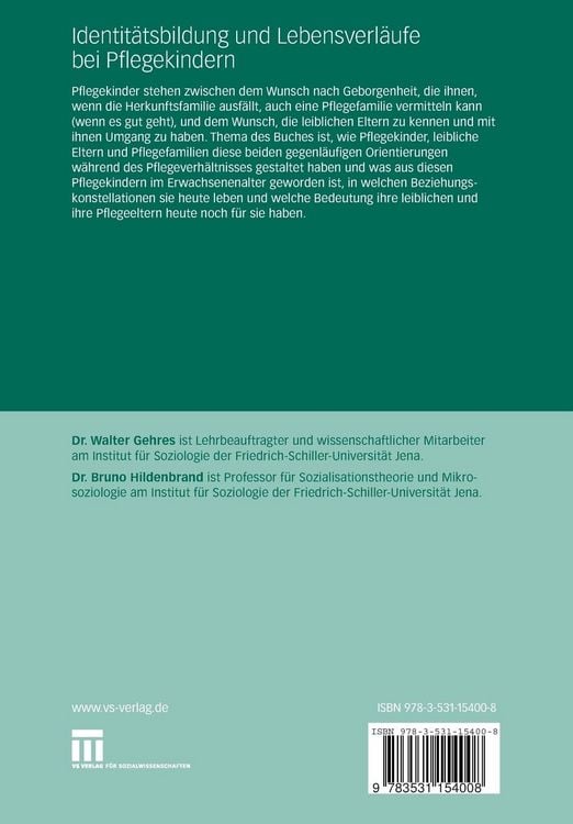 Identitätsbildung und Lebensverläufe bei Pflegekindern