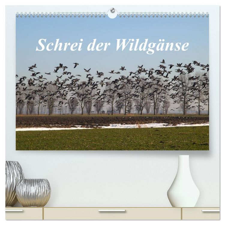 Produktbild: Schrei der Wildg&auml;nse (hochwertiger Premium Wandkalender 2026 DIN A2 quer), Kunstdruck in Hochglanz
