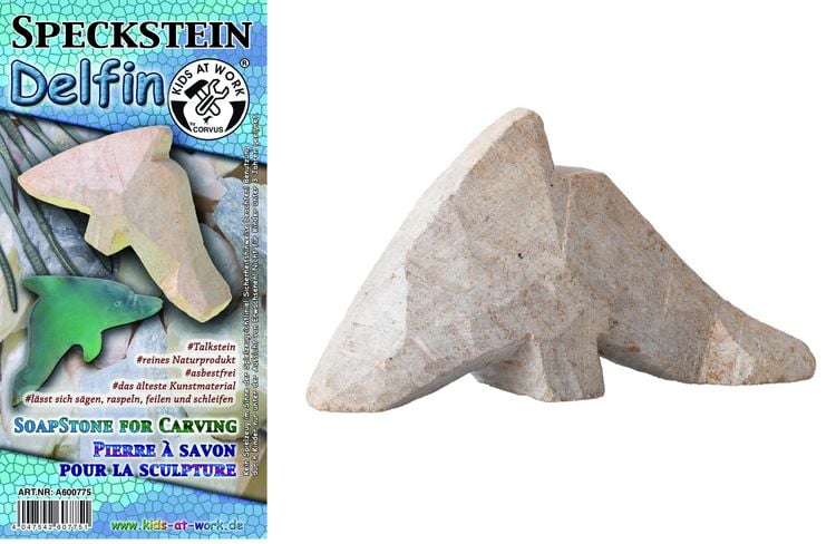 Produktbild: Corvus A600775 - Kids-at-Work, Speckstein Rohling Delfin
