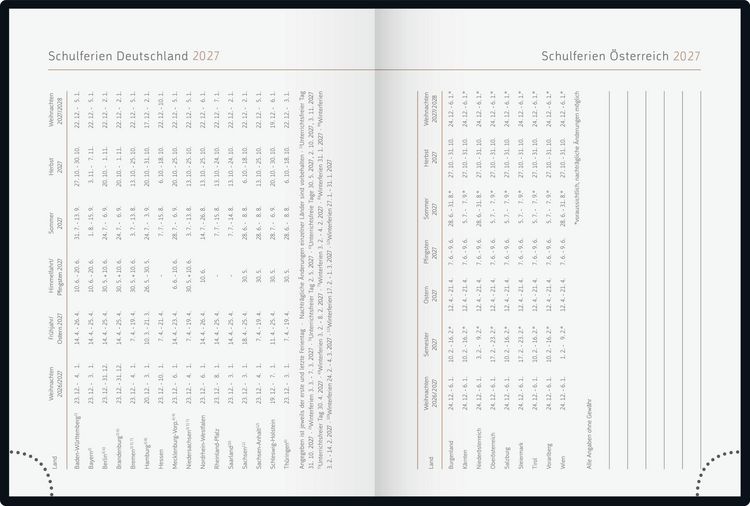 Produktbild: rido/id&eacute; 7013603017 Taschenkalender Premium Young Line Mini 2027 "Feather" A6, Textil