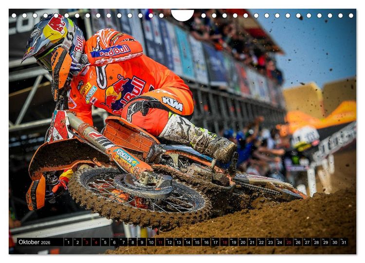 Produktbild: Blickpunkte Motocross (Wandkalender 2026 DIN A4 quer), CALVENDO Monatskalender