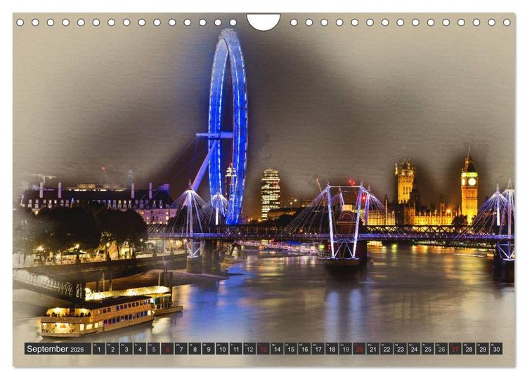 Produktbild: Traumhaftes London (Wandkalender 2026 DIN A4 quer), CALVENDO Monatskalender