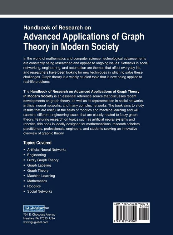 Produktbild: Handbook of Research on Advanced Applications of Graph Theory in Modern Society