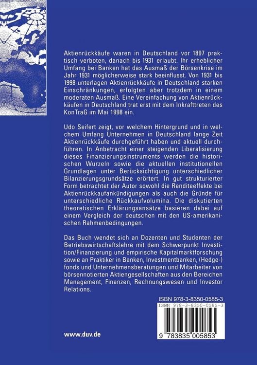 Produktbild: Aktienr&uuml;ckk&auml;ufe in Deutschland