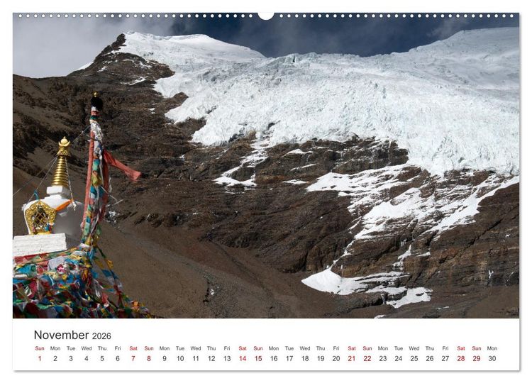 Produktbild: Tibet Monastery and landscapes (High Quality Premium Wall Calendar 2026 DIN A2 landscape),CALVENDO 12 Month Wall Calendar