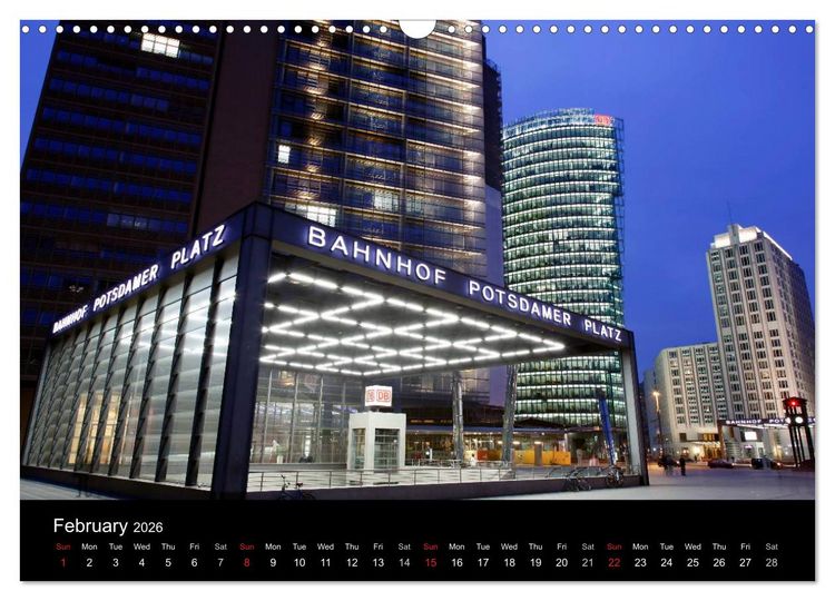 Produktbild: Evening Walk through Berlin (Wall Calendar 2026 DIN A3 landscape), CALVENDO 12 Month Wall Calendar
