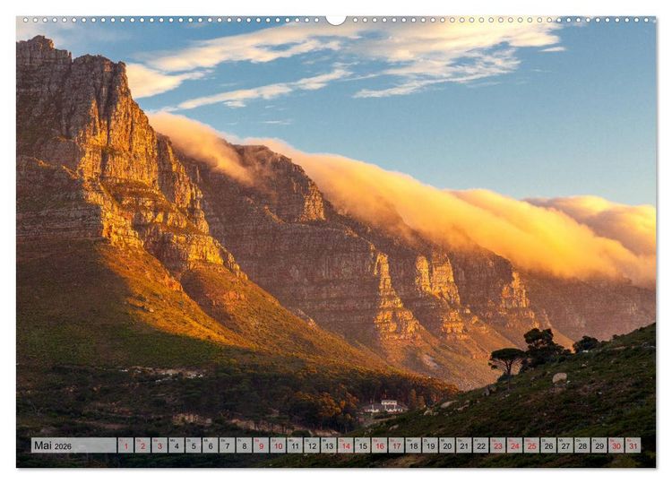 Produktbild: S&uuml;dafrika: Kapstadt, Garden Route und Cape Winelands (Wandkalender 2026 DIN A2 quer), CALVENDO Monatskalender