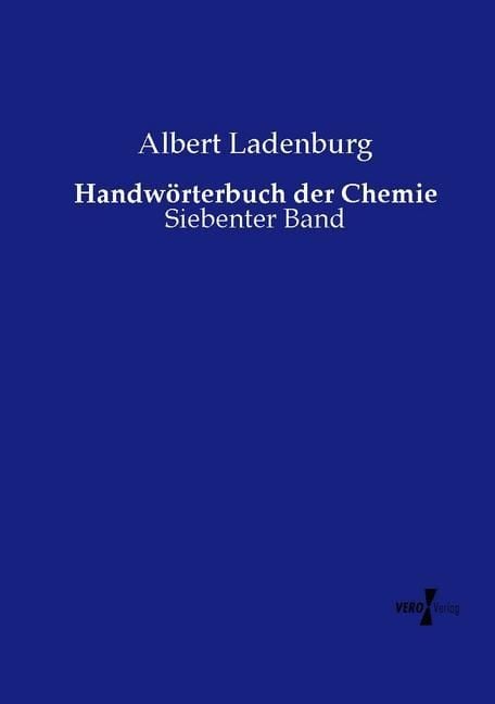Produktbild: Handw&ouml;rterbuch der Chemie