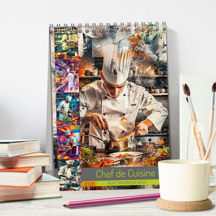 Produktbild: Chef de Cuisine - Mein Traumberuf Koch (Tischkalender 2026 DIN A5 hoch), CALVENDO Monatskalender