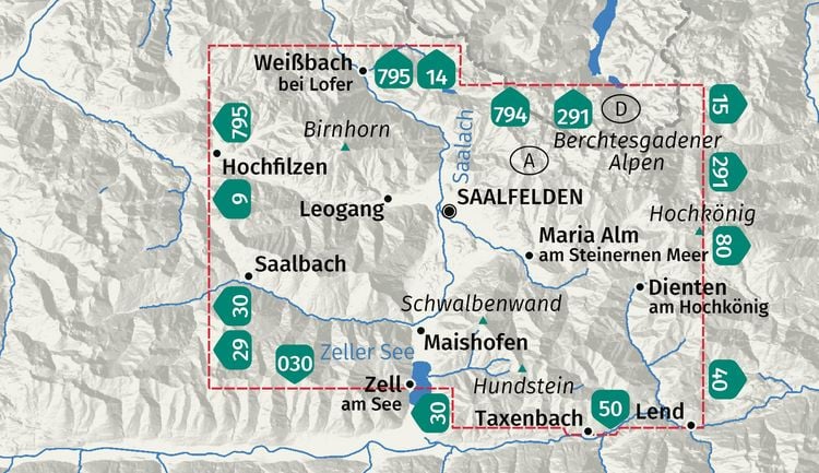Produktbild: KOMPASS Wanderkarte 083 Saalfelden, Leogang, Maria Alm, Dienten am Hochk&ouml;nig 1:25.000