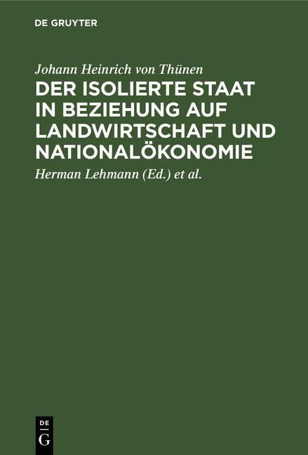 Produktbild: Der isolierte Staat in Beziehung auf Landwirtschaft und National&ouml;konomie