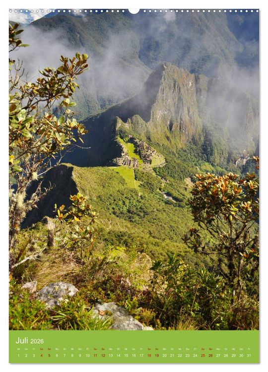 Produktbild: Erlebe mit mir Machu Picchu (hochwertiger Premium Wandkalender 2026 DIN A2 hoch), Kunstdruck in Hochglanz