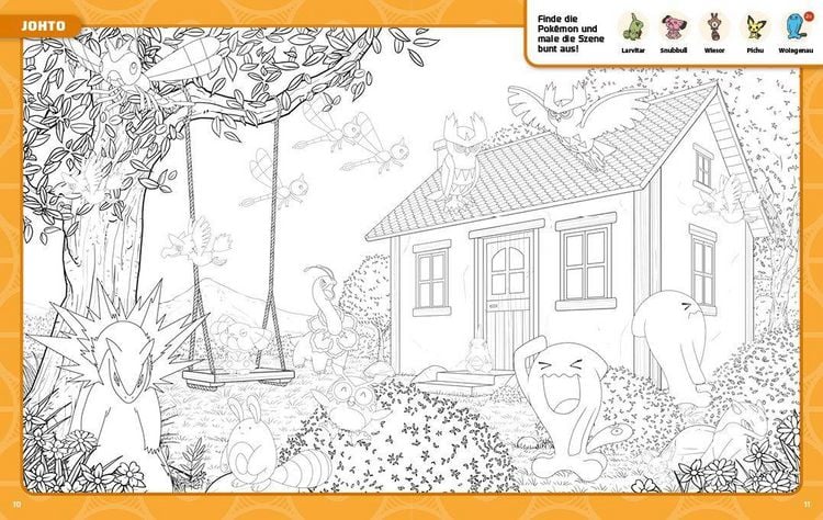 Produktbild: Pok&eacute;mon: Das gro&szlig;e Wimmelmalbuch der 9 Regionen