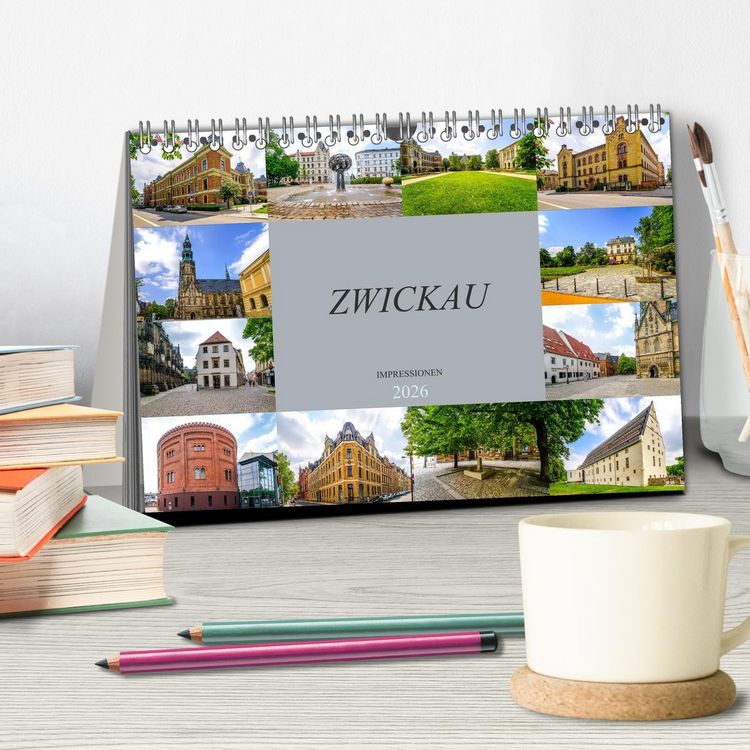 Produktbild: Zwickau Impressionen (Tischkalender 2026 DIN A5 quer), CALVENDO Monatskalender
