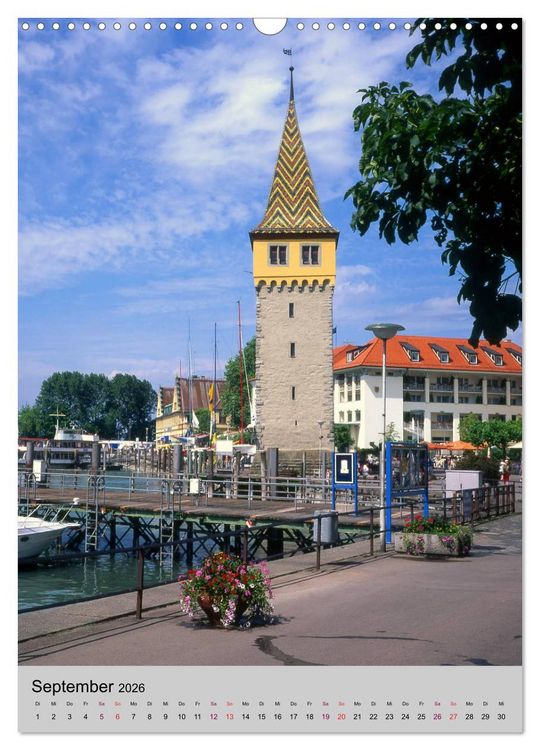 Produktbild: Der Bodensee mit seinen Sehensw&uuml;rdigkeiten (Wandkalender 2026 DIN A3 hoch), CALVENDO Monatskalender