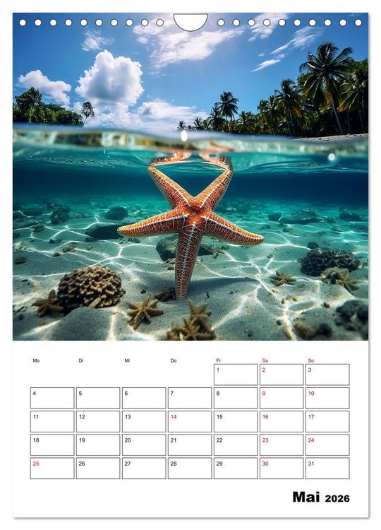 Produktbild: T&uuml;rkisblauer Genuss (Wandkalender 2026 DIN A4 hoch), CALVENDO Monatskalender