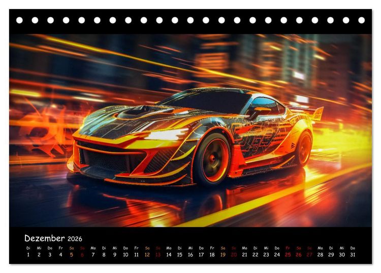 Produktbild: Im Rausch der Geschwindigkeit (Tischkalender 2026 DIN A5 quer), CALVENDO Monatskalender