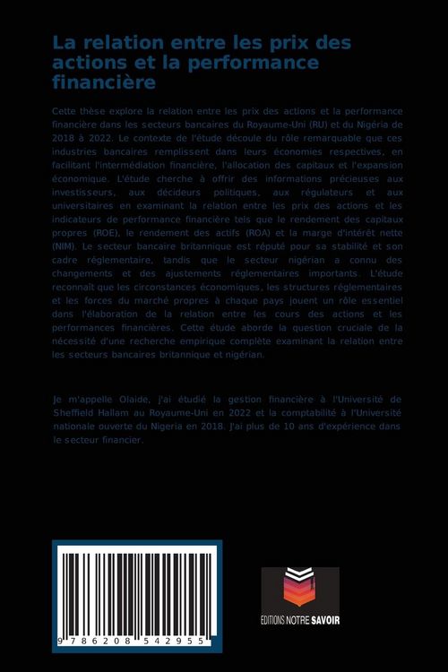 Produktbild: La relation entre les prix des actions et la performance financi&egrave;re